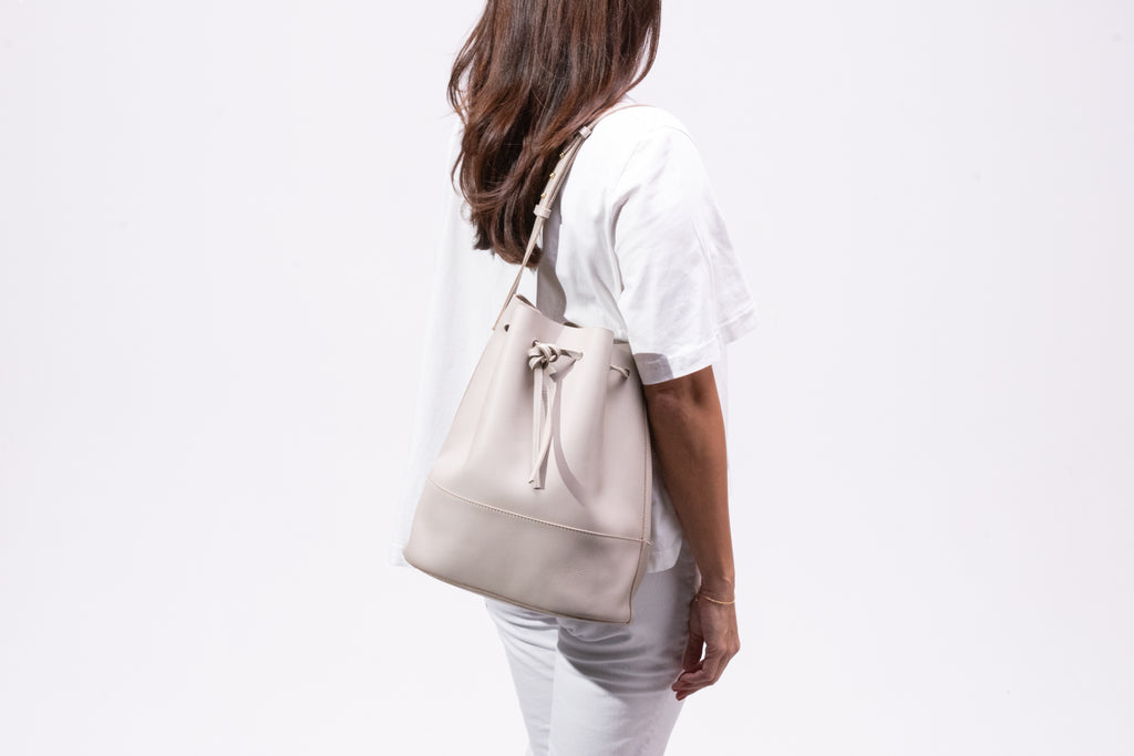 Jessa - Taupe grey leather